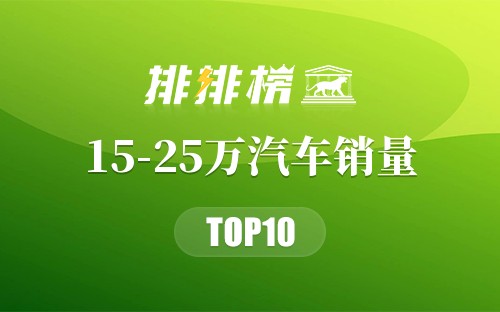 2018年15-25万汽车销量