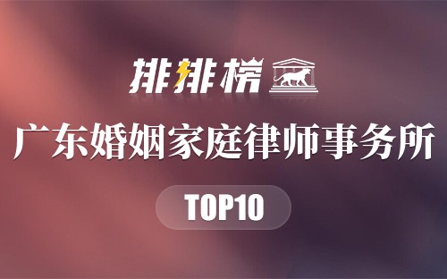 广东十大婚姻家庭律师事务所