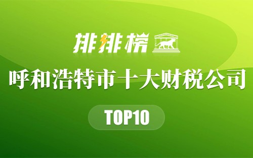 呼和浩特市十大财税公司排行榜